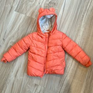 Cat & Jack 4t adorable coat in coral orange-pink or peach color